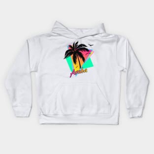 Aruba Cool 80s Sunset Kids Hoodie